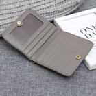Кошелёк женский складной, 1 отдел, для карт, монет, цвет серый - Фото 3