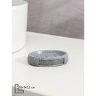 Набор аксессуаров для ванной комнаты «Хато», 4 предмета (дозатор, мыльница, 2 стакана), цвет серый - фото 24660905