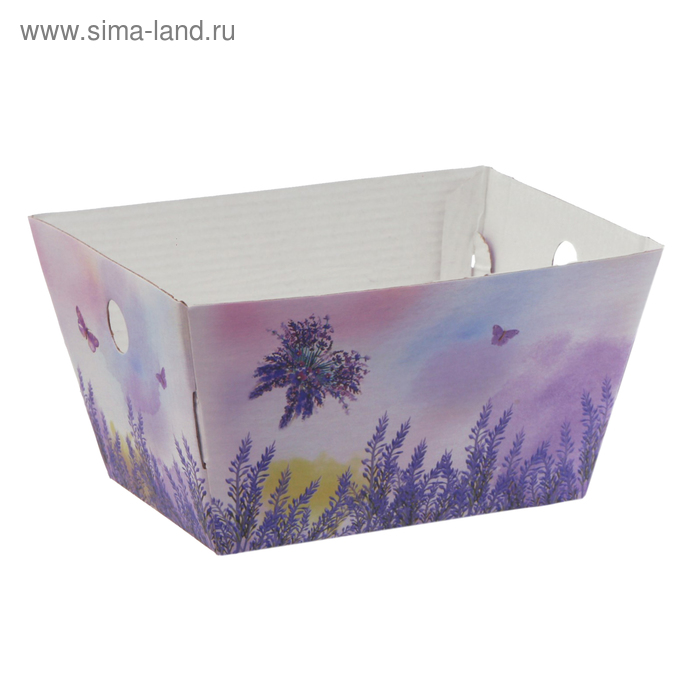 Складная коробка–трапеция «Лавандовая мечта», 19.5 × 15 × 10.5 см - Фото 1