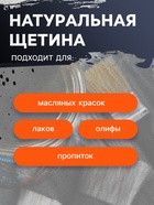 Кисть плоская SPARTA Slimline, натуральная щетина, деревянная рукоятка 20 мм - Фото 2
