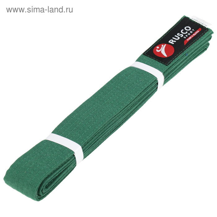 Пояс для карате 2.6 м RUSCO SPORT зелёный - Фото 1