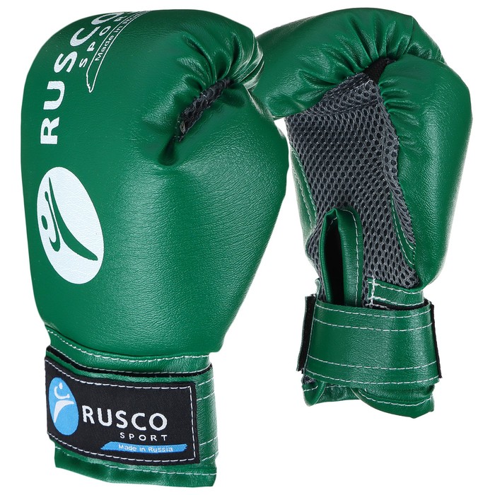 Перчатки боксёрские RuscoSport, детские, 4 унции, цвет зелёный - Фото 1