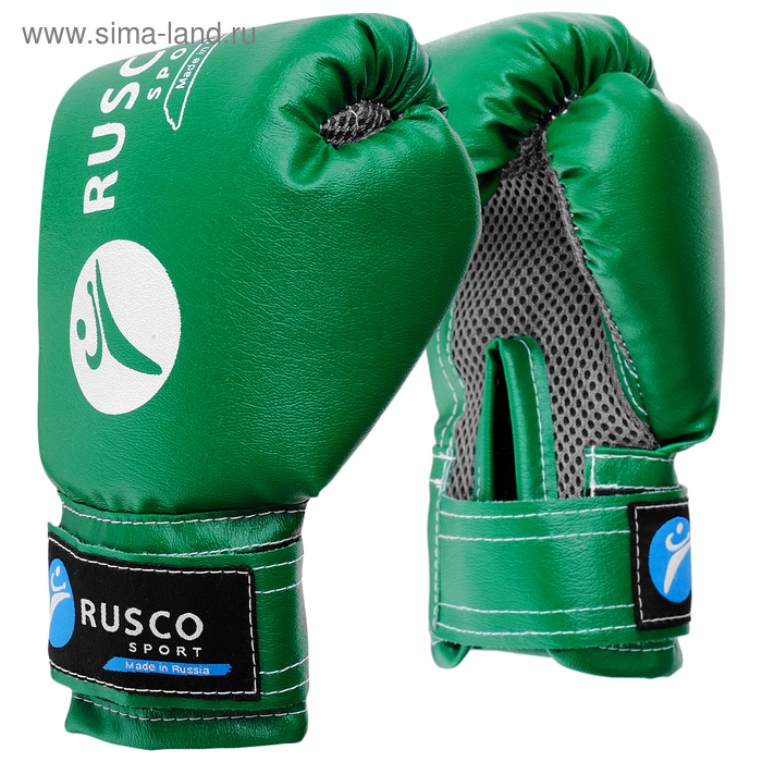 Перчатки боксёрские RUSCO SPORT, детские, 6 унций, цвет зелёный
