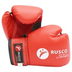 Перчатки боксерские RUSCO SPORT кож.зам.  8 Oz цвет красный - Фото 3