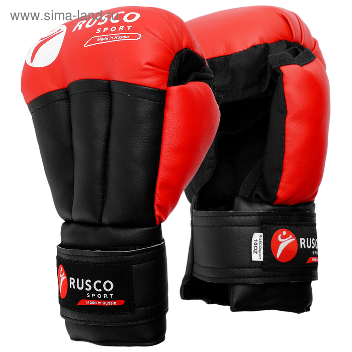 Перчатки для рукопашного боя RUSCO SPORT 10 Oz цвет красный - Фото 1