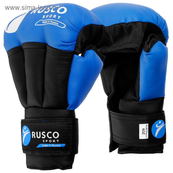 Перчатки для рукопашного боя RUSCO SPORT 10 Oz цвет синий - Фото 1