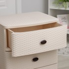 Комод 4-х секционный «Плетёнка», цвет слоновая кость - Фото 3