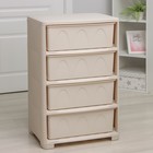 Комод 4-х секционный «Плетёнка», цвет слоновая кость - Фото 4