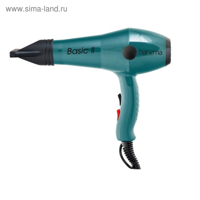 Фен Harizma h10207-16 BASIC-2, 2000 Вт, 2 скорости, 3 температурных режима, зеленый