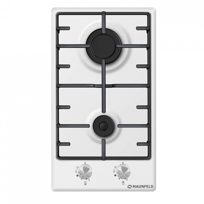 Варочная поверхность Maunfeld EGHE.32.3EW/G, газовая, 2 конфорки, белая