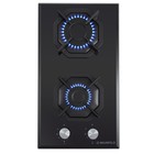 Варочная поверхность Maunfeld EGHG.32.2CB/G, газовая, 2 конфорки, цвет чёрное стекло - Фото 1