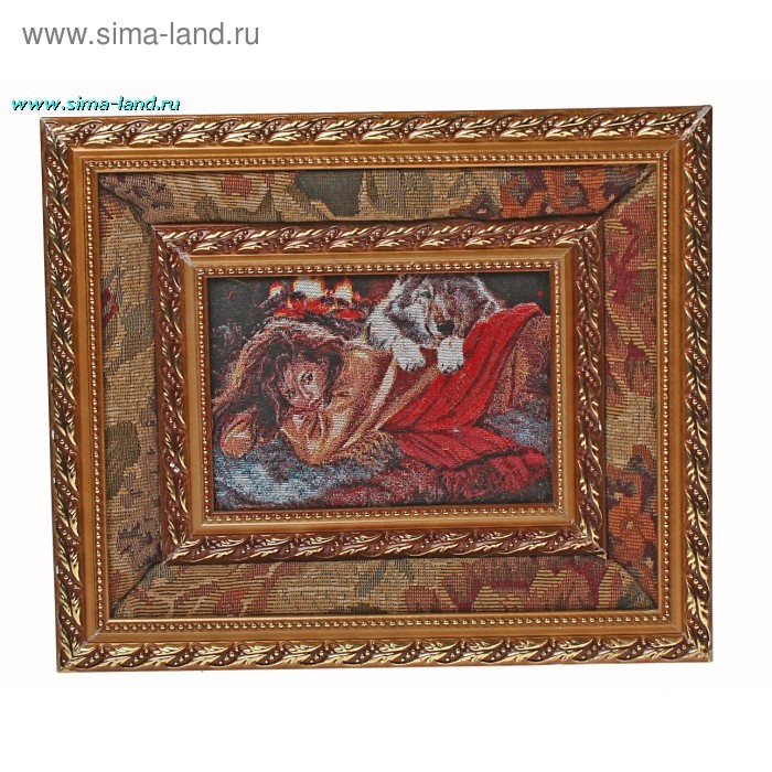 картина гобелен ШИК 26*32 см RW-082 девушка с волком - Фото 1