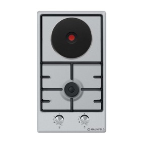 Варочная поверхность Maunfeld EEHS.32.3ES.KG, комбинированная, 2 конфорки, серебристая 3115295