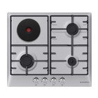 Варочная поверхность Maunfeld EEHS.64.3CS/KG, комбинированная, 4 конфорки, серебристая 3115297