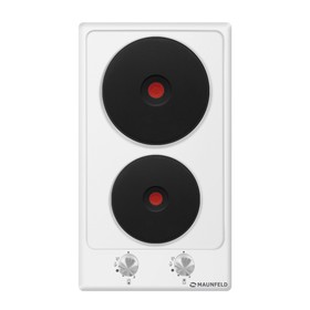 Варочная поверхность Maunfeld EEHE.32.4W, электрическая, 2 конфорки, белая 3115367