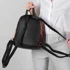 Рюкзак молодёжный, отдел на молнии, наружный карман, цвет коричневый - Фото 4
