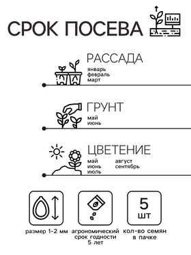 Семена цветов Пеларгония "Венеция Микс", крупноцветковая, F1, О, 5 шт
