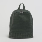 Рюкзак молодёжный, отдел на молнии, наружный карман, цвет зелёный - Фото 2