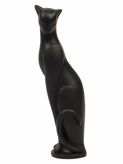 Фигурка гипс «Кошка Грация», чёрная, 6×7×23 см