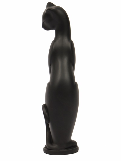 Фигурка гипс «Кошка Грация», чёрная, 6×7×23 см