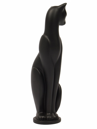 Фигурка гипс «Кошка Грация», чёрная, 6×7×23 см