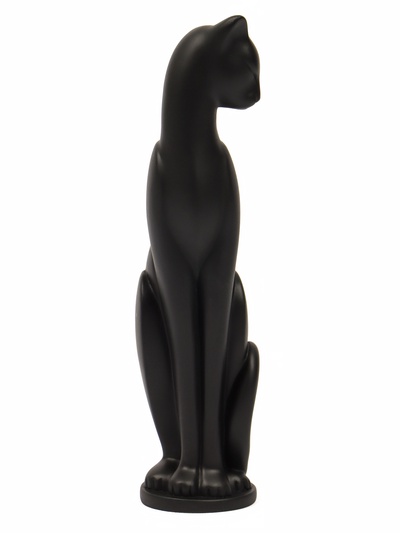 Фигурка гипс «Кошка Грация», чёрная, 6×7×23 см