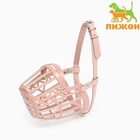 Намордник пластиковый №7 с ошейником из эко кожи ОМ 38 см ДН 14 см ОШ 55-72 см - Фото 2