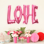Шар фольгированный 38" «Надпись. Любовь», заглавные буквы, цвет розовый - Фото 1