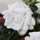 Цветы искусственные "Роза Прованс" 11х100 см, белый - Фото 2