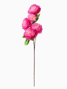 Цветы искусственные "Пион кустовой" 5 бутонов 15*110 см, сиренево-розовый - фото 809149497