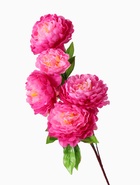 Цветы искусственные "Пион кустовой" 5 бутонов 15*110 см, сиренево-розовый - фото 809149498