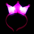 Карнавальный ободок "Корона" световой, цвет розовый - Фото 2