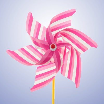Ветерок «Полосатик», цвет розовый