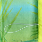 Подушка-матрас со съемным чехлом 186х66 см, жаккард листья, зеленый, синтетич. волокно - Фото 3