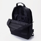 Рюкзак мужской на молнии, наружный карман, цвет чёрный - Фото 5