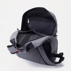Рюкзак мужской на молнии, наружный карман, цвет серый - Фото 6