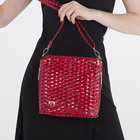 Сумка женская, отдел на молнии, наружный карман, длинный ремень, цвет красный - Фото 2