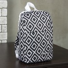 4940Д Рюкзак дет Bagamas, 19*10*32, отд на молнии, 2 н/кармана, черный/белый орнамент - Фото 1
