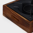 Подставка для подогрева блюд, 20×20×8 см, с деревянной подставкой - Фото 4