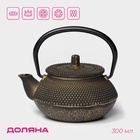 Чайник Доляна «Восточная ночь. Золото», 300 мл, с ситом, чугун, индукция, золотистый - Фото 1