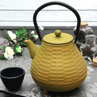 Чайник «Плетение», 1 л, с ситом, цвет жёлтый - Фото 1
