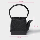 Чайник Доляна «Бокей. Этно», 700 мл, с ситом, с эмалированным покрытием, индукция, чугун, чёрный - Фото 3