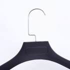 Плечики для одежды, 38×4,5×24 см, широкие плечики, покрытие Soft-Touch, цвет чёрный - Фото 2