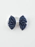 Бант для волос на резинке «Школьница», штрихи, 6.5 см, сине-белый - Фото 5