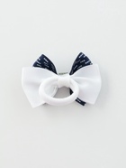 Бант для волос на резинке «Школьница», штрихи, 6.5 см, сине-белый - Фото 7