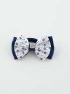 Бант для волос на резинке «Школьница», цветочки, 6.5 см, бело-синий - Фото 5