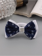 Бант для волос на резинке «Школьница», 6 см, бело-синий, МИКС - Фото 3