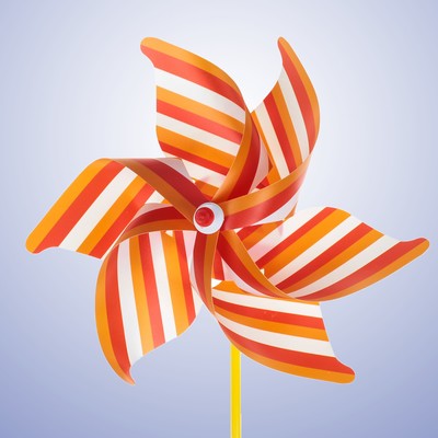 Ветерок «Полосатик», цвет оранжевый