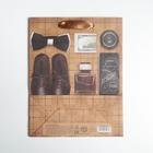 Пакет подарочный крафтовый вертикальный, упаковка, «Поздравляю», MS 18 х 23 х 8 см - Фото 4