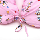 Подушка для беременных, 30х190 см, бязь, на молнии, пенополистерол, сумка, Гуси розовые - Фото 2
